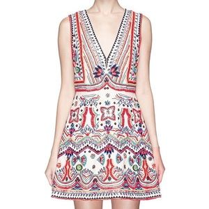 Alice + Olivia Patty A-Line Beaded Dress